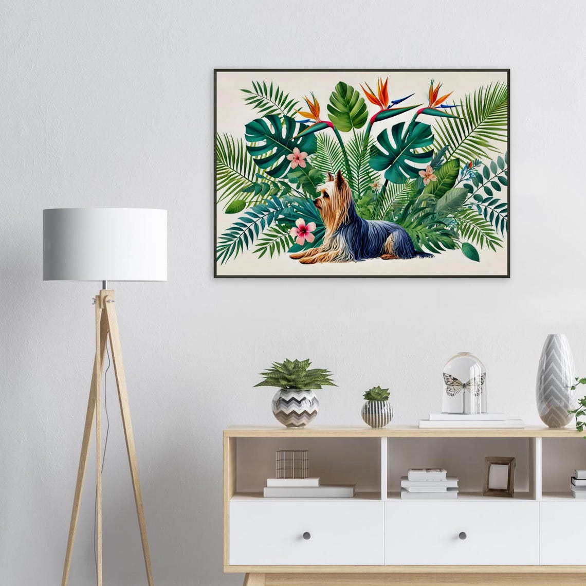 Yorkshire Terrier Tropical Botanical Garden Elegant Dog Poster - Image 2