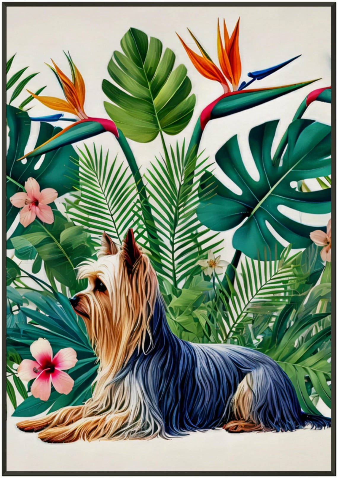 Yorkshire Terrier Tropical Botanical Garden Elegant Dog Poster - Image 5