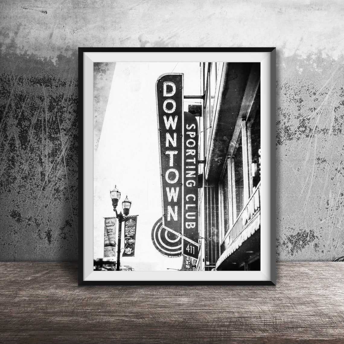 Downtown Sporting Club Nashville Bar Neon Sign Photography Street Art Wall Art Photo Broadway Music City Photography - Image 2