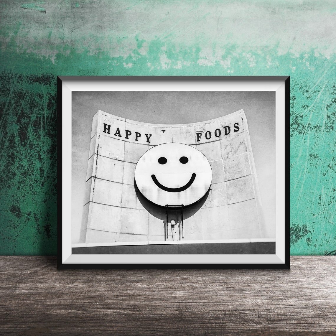 Happy Foods Smiley Face Vintage Kitchen Sign Blue Sky Poster - Image 2