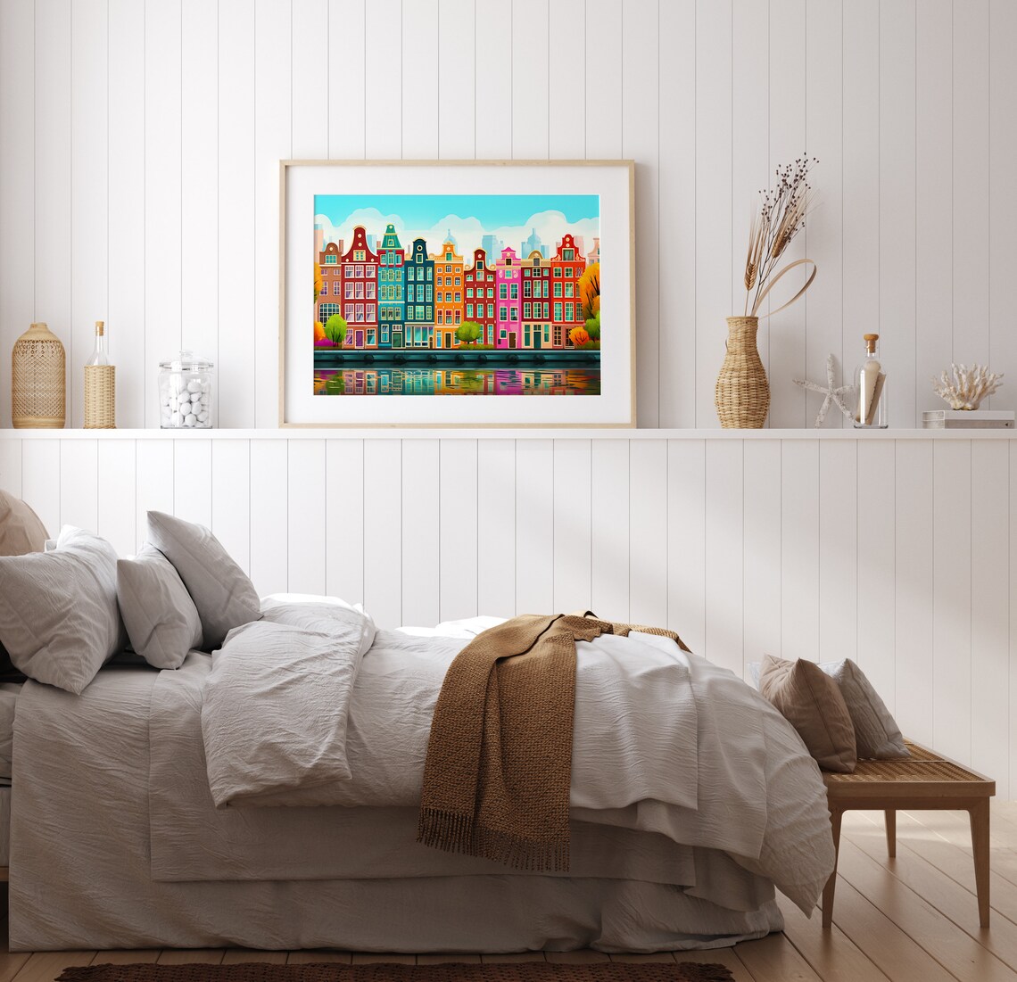 Amsterdam The Netherlands Modern Travel Art Poster - Image 2