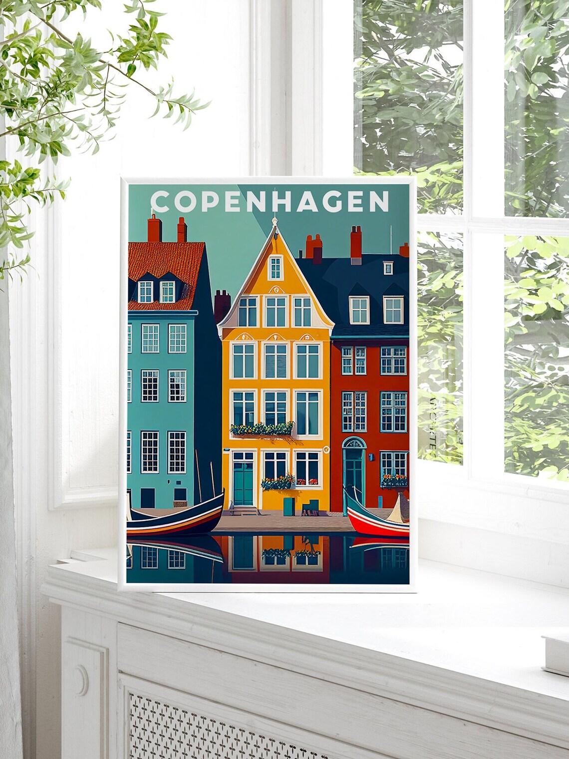 Copenhagen Denmark Nyhavn Colorful Harbor Houses Travel Poster - Image 4