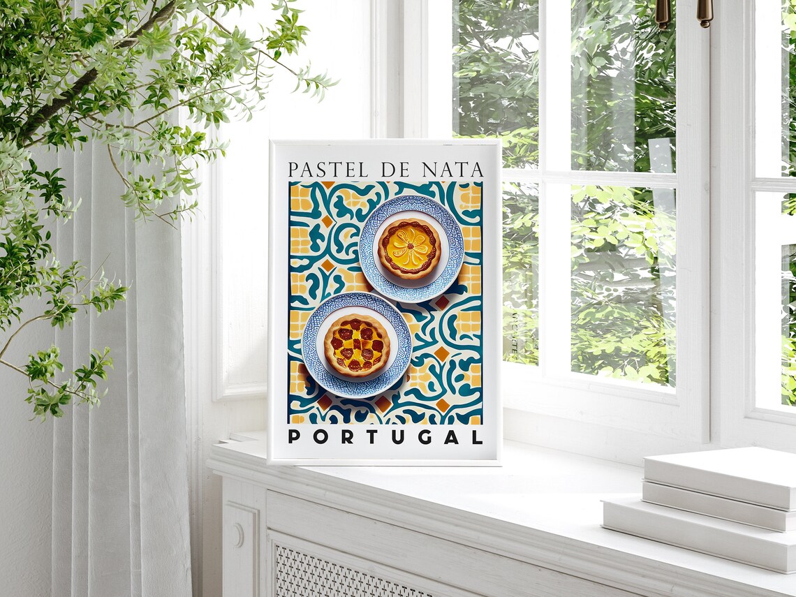 Pastel De Nata Portuguese Dessert Kitchen Art Print - Image 3