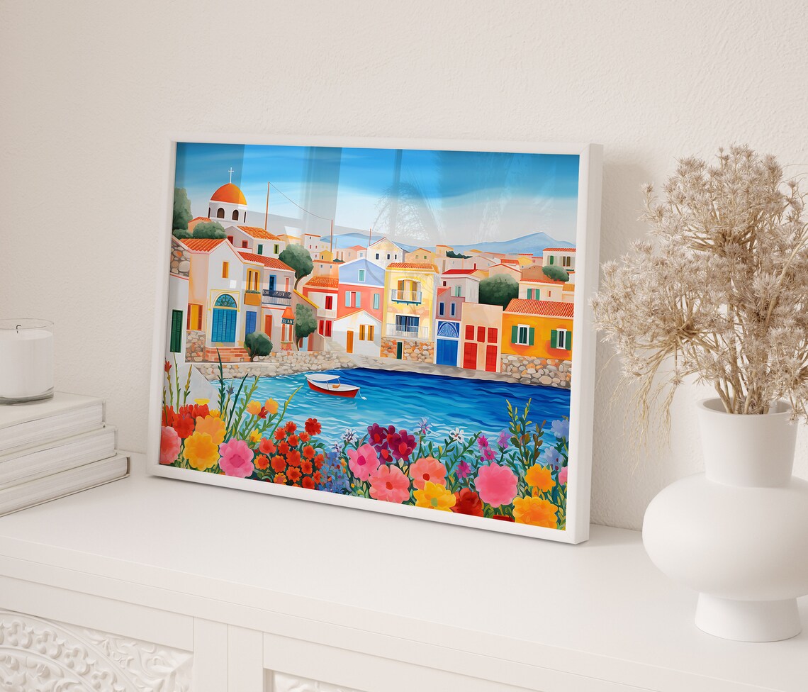 Aegina Illustration Print, Greece Travel Poster - Image 3
