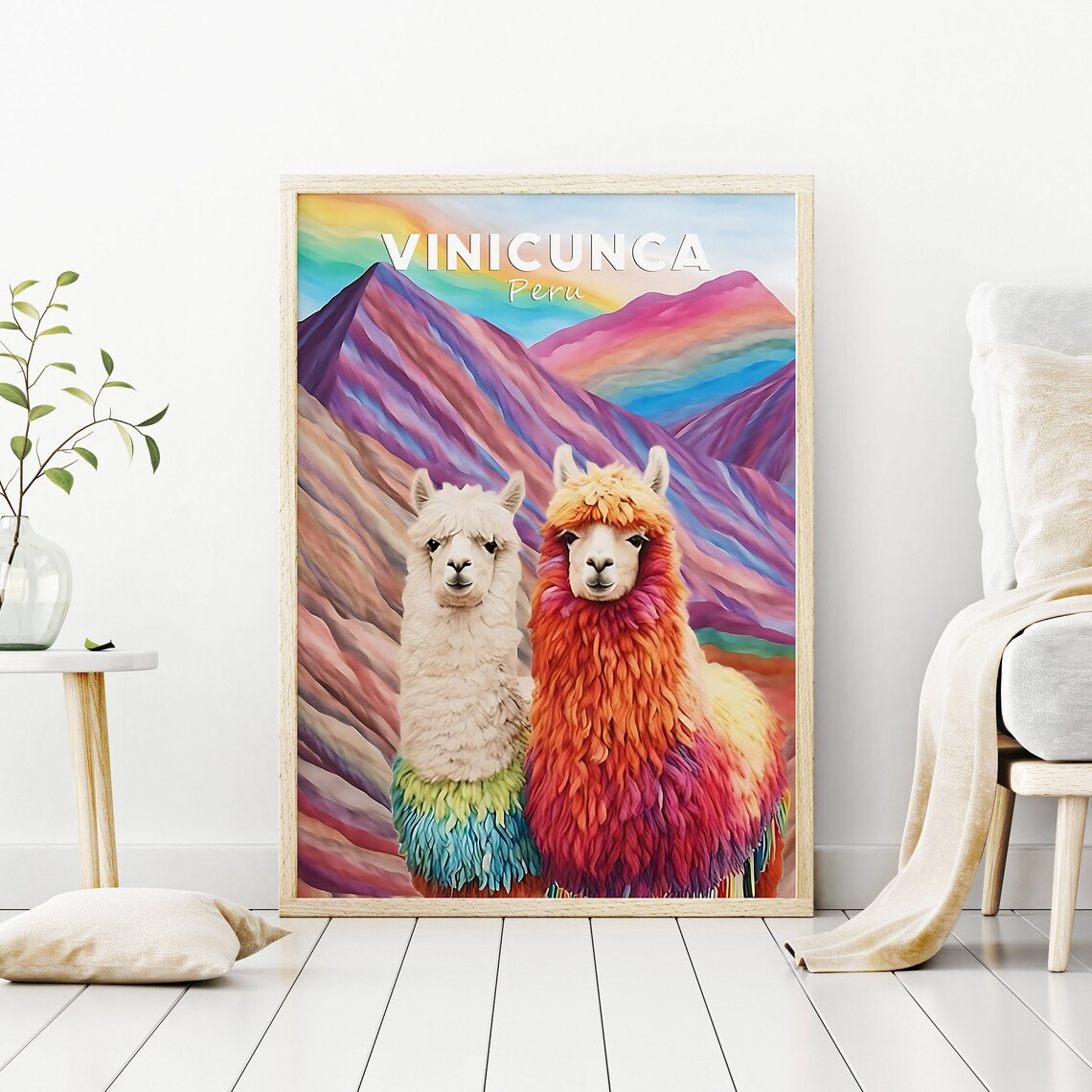 Rainbow Mountain In Peru Travel Poster, Vinicunca