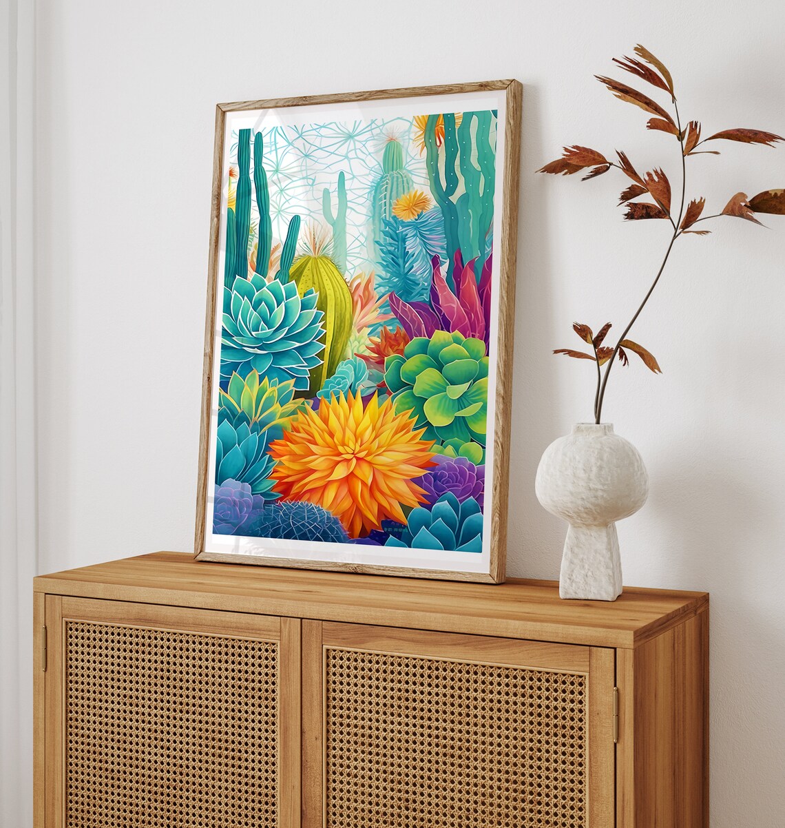 Tropical Botanic Cactus and Succulent Art Print - Image 2