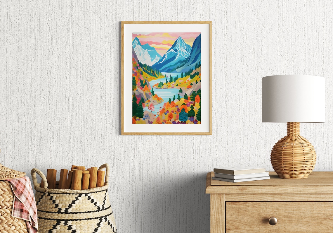 Mount in Switzerland Abstract Mountain Art Print - Image 3