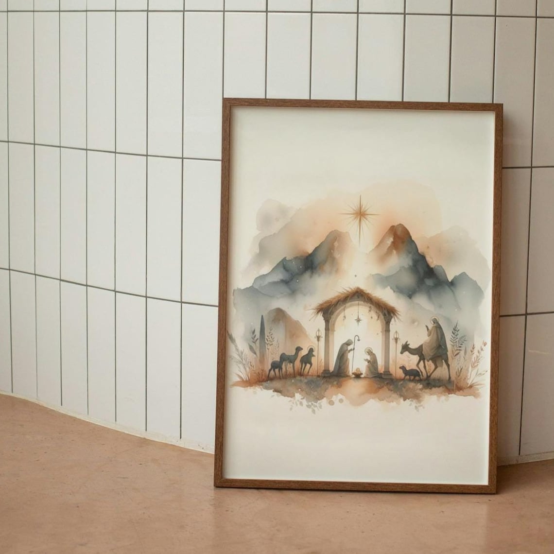 Nativity Scene Birth Of Jesus Poster Print