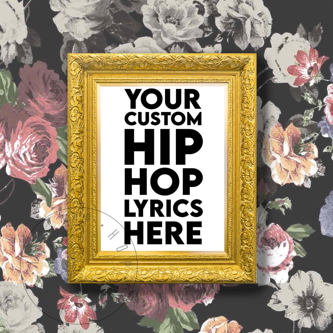 Your Custom Hip Hop Lyrics Here Personalized Quote Poster Gift - Image 3