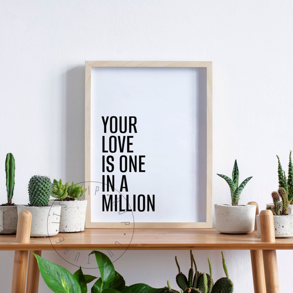 Your Love Is One In A Million Romantic Lyric Quote Wall Poster - Image 5