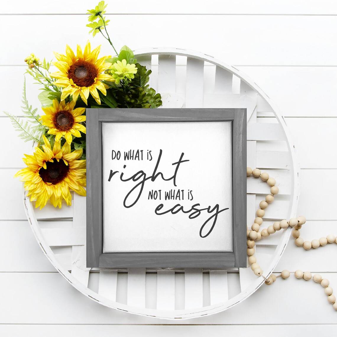 Do What Is Right, Not What Is Easy Quote Art Print - Image 3