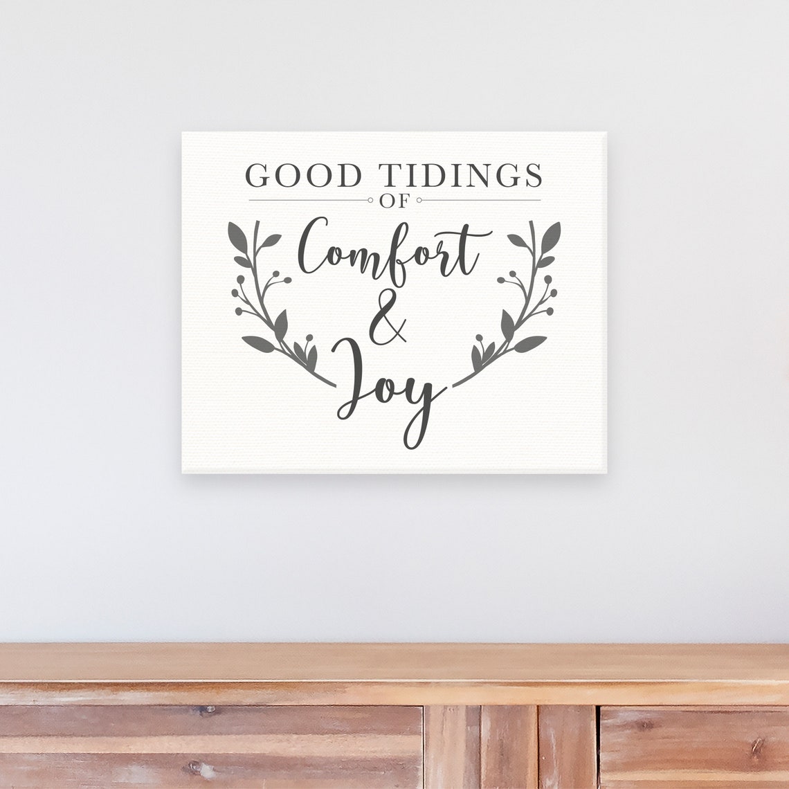 Good Tidings Of Comfort Joy Christmas Gift Ideas Framed Farmhouse Signs Holiday And Seasonal Decor Religious Church Signs - Image 3