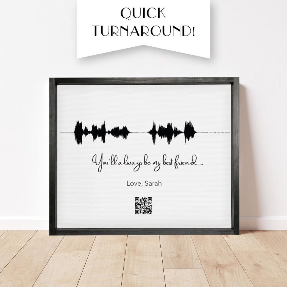 You'll Always Be My Best Friend Soundwave QR Code Friendship Poster