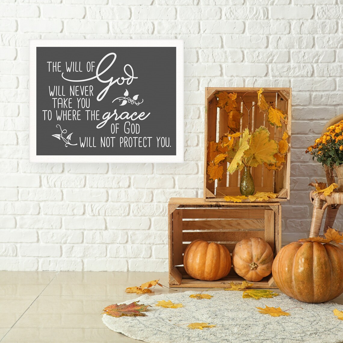 The Will Of God Religious Church Sign Art Print - Image 3
