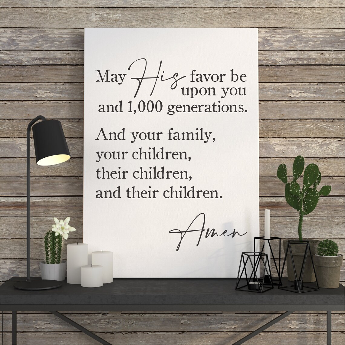 May His Favor Be Upon You Christian Blessing Family Scripture Wall Poster - Image 3