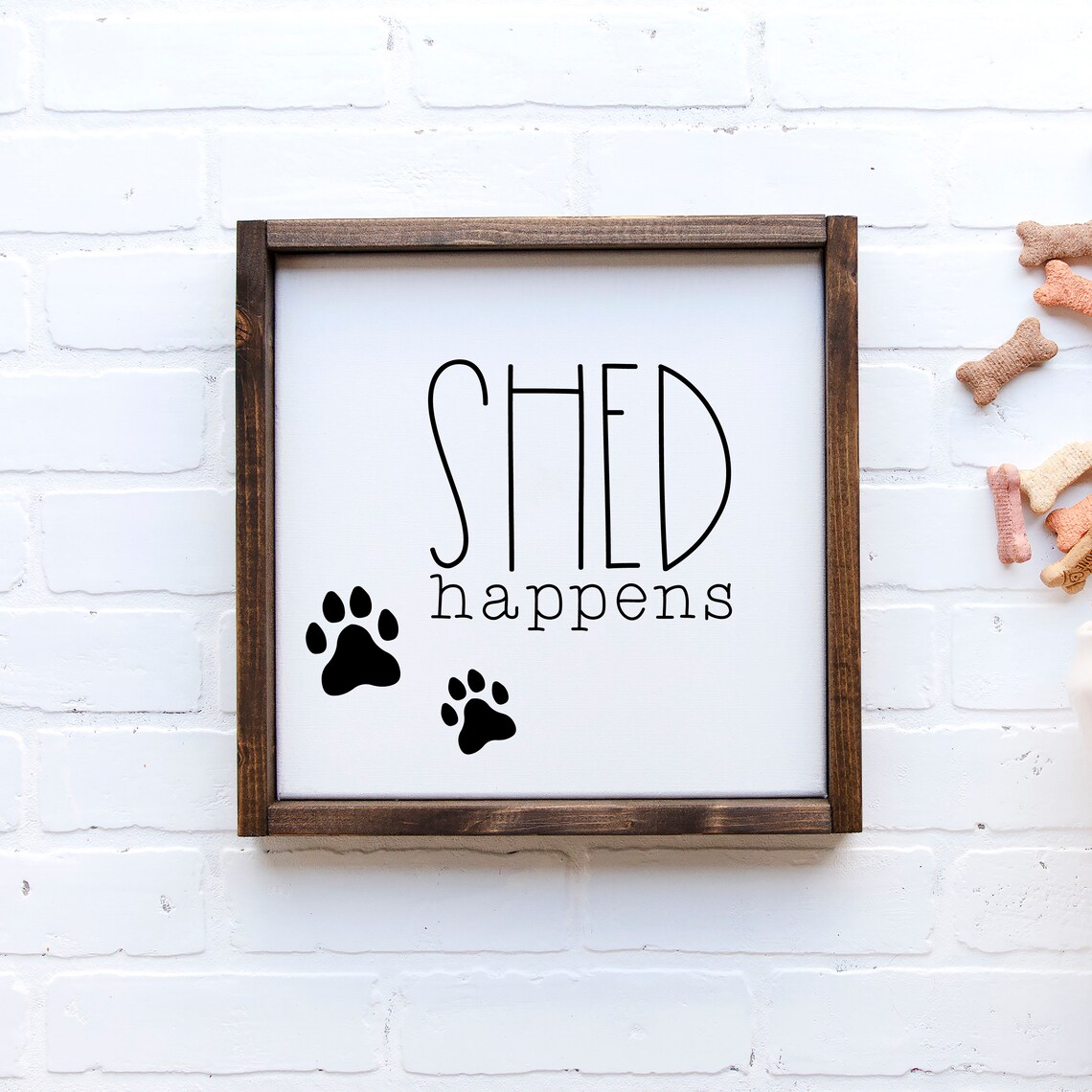 Shed Happens Funny Dog Quote Pet Lover Farmhouse Sign Poster - Image 2
