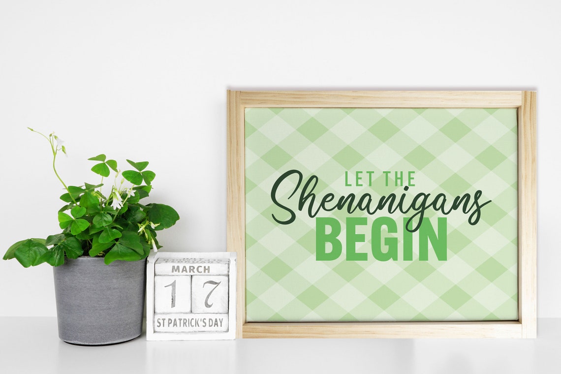 Let the Shenanigans Begin St. Patricks Day Green Party Poster - Image 2