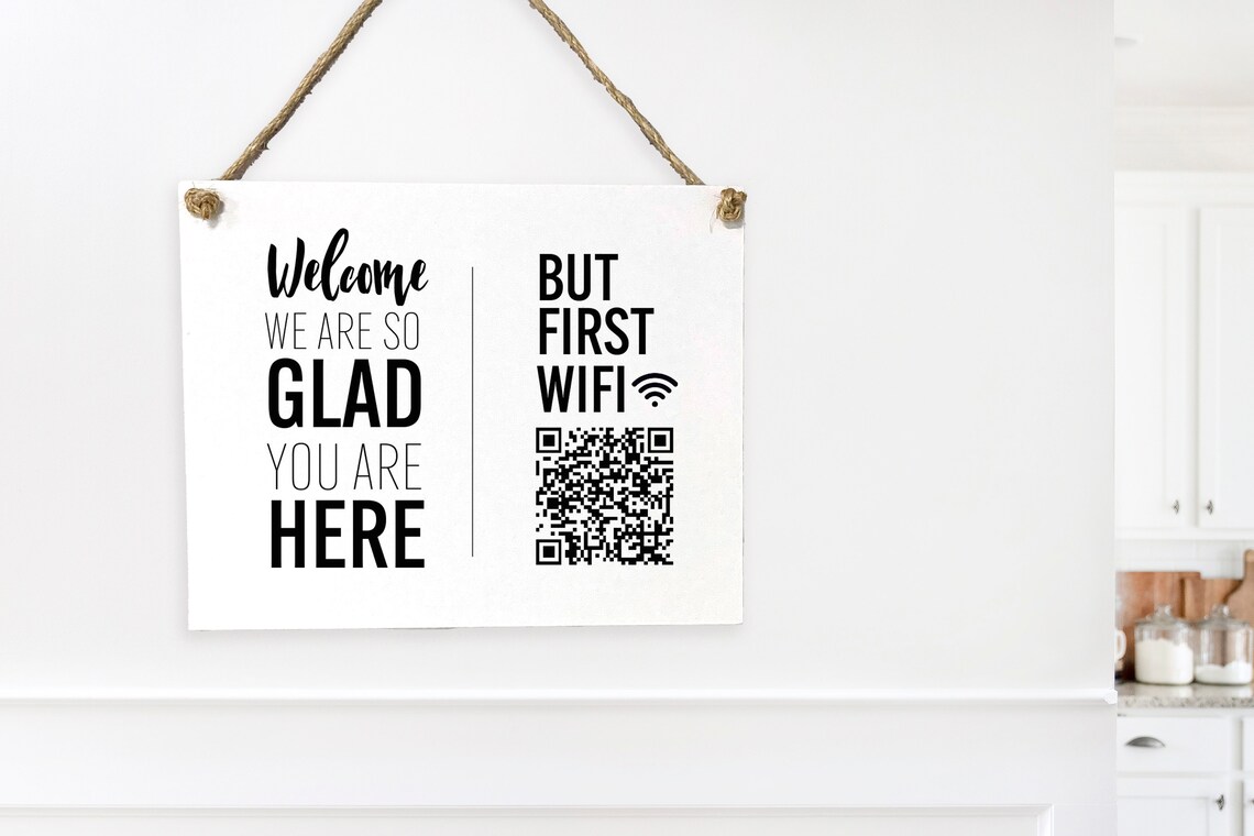 Custom WiFi QR Code Entryway Sign Poster Print - Image 2