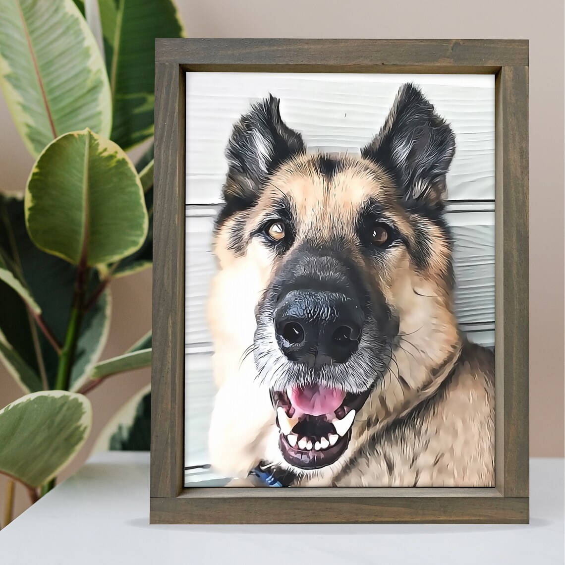 Custom Pet Portrait, Oil-Effect Memorial Art Print
