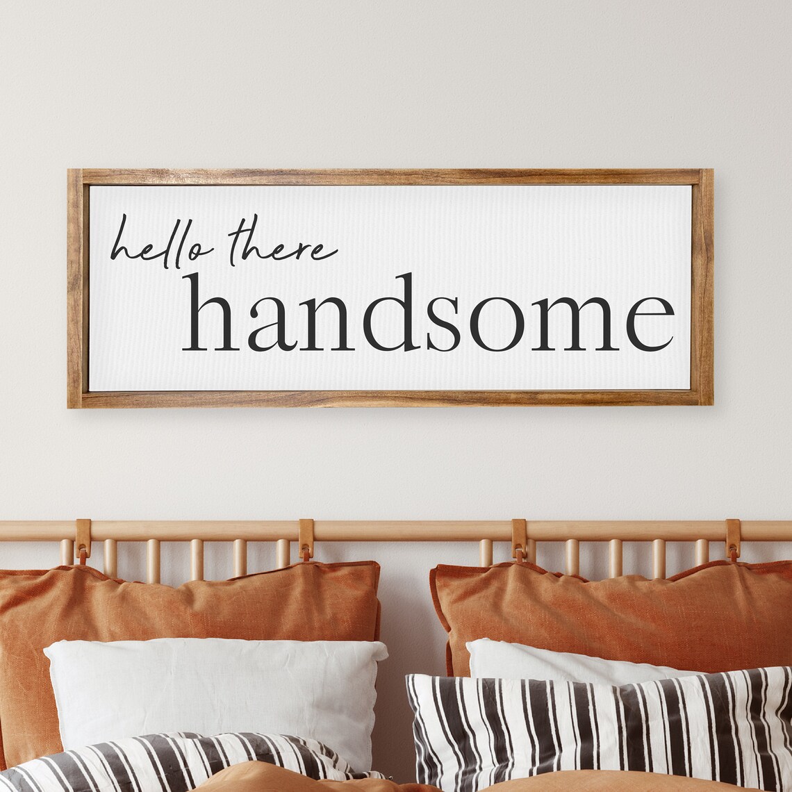 Hello There Handsome Bedroom Bathroom Sign Art Print