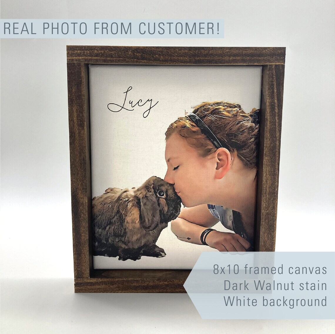 Custom Pet Photo Oil Effect Portrait Art Print - Image 3