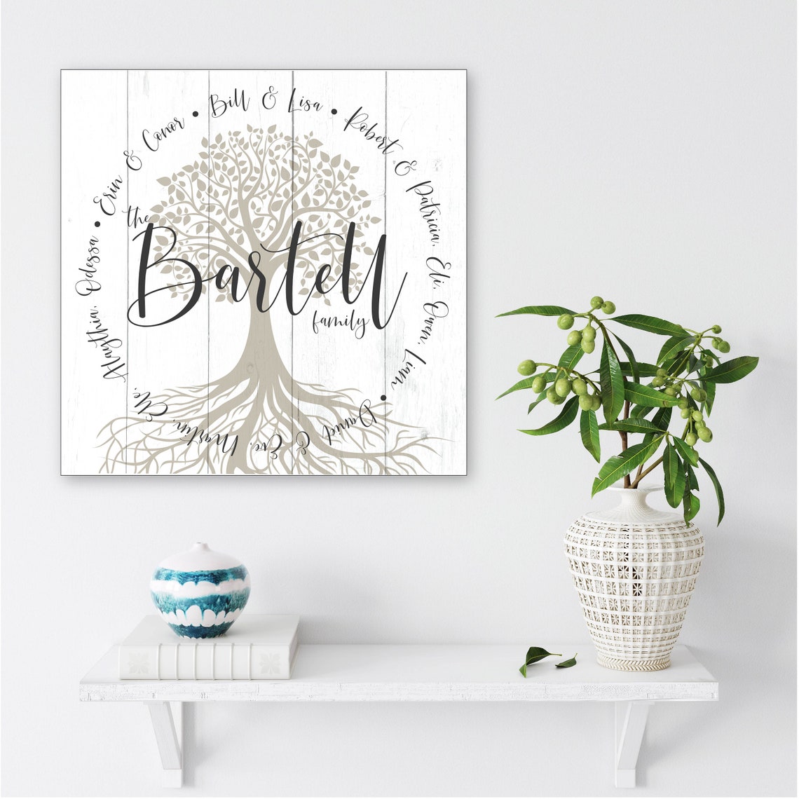 Custom Family Tree Generations Name Sign Farmhouse Style Poster - Image 3