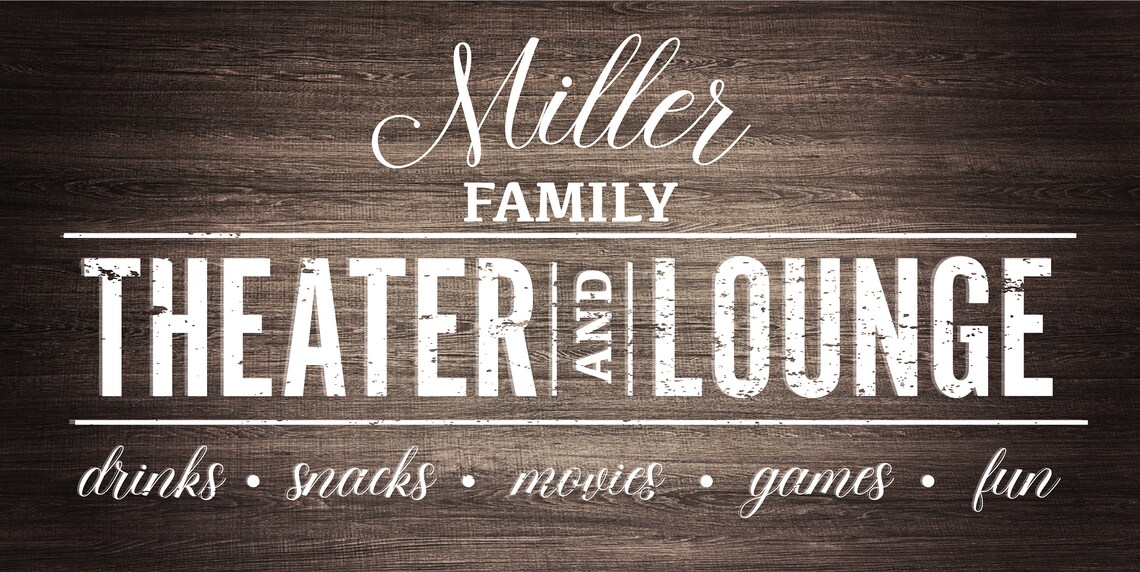 Personalized Theater And Lounge Sign, Wall Decor - Image 3