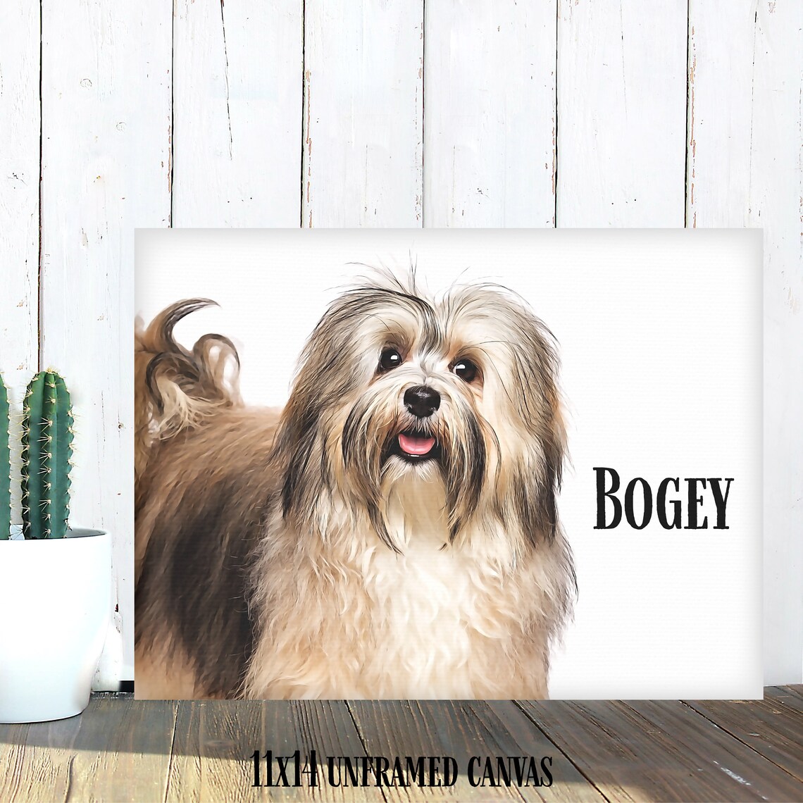 Personalized Oil Painting Effect Dog Portrait in Wood Framed Poster - Image 3