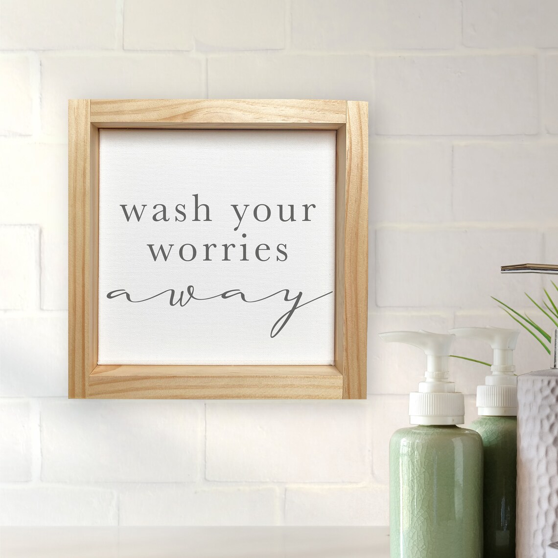 Wash Your Worries Away Bathroom Humor Art Print - Image 2