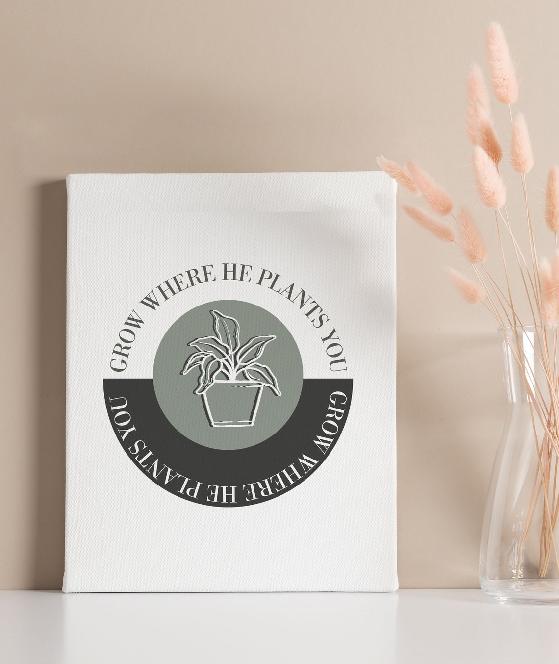Grow Where He Plants You Religious Easter Decor He Is Risen Bible Verses Uplifting Religious Decor Prayer Faith Wood Framed - Image 3