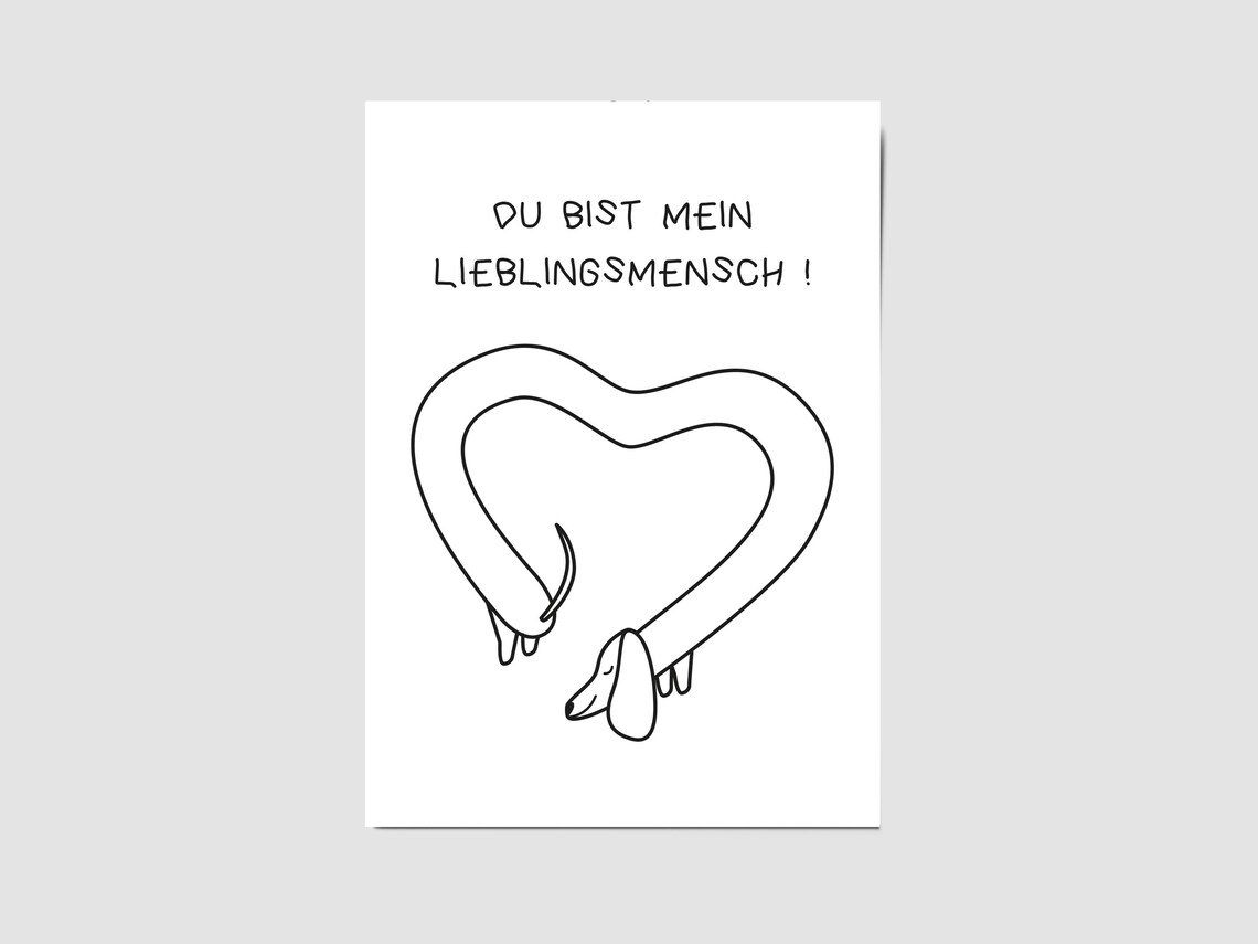 Funny Dachshund Birthday Card, Dog Lover Gift