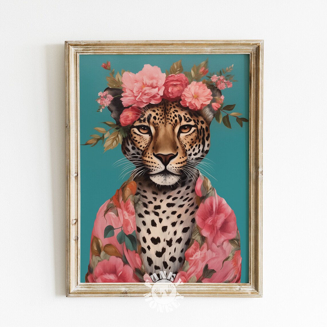 Leopard Fashion Art Print, Maximalist Eclectic Decor