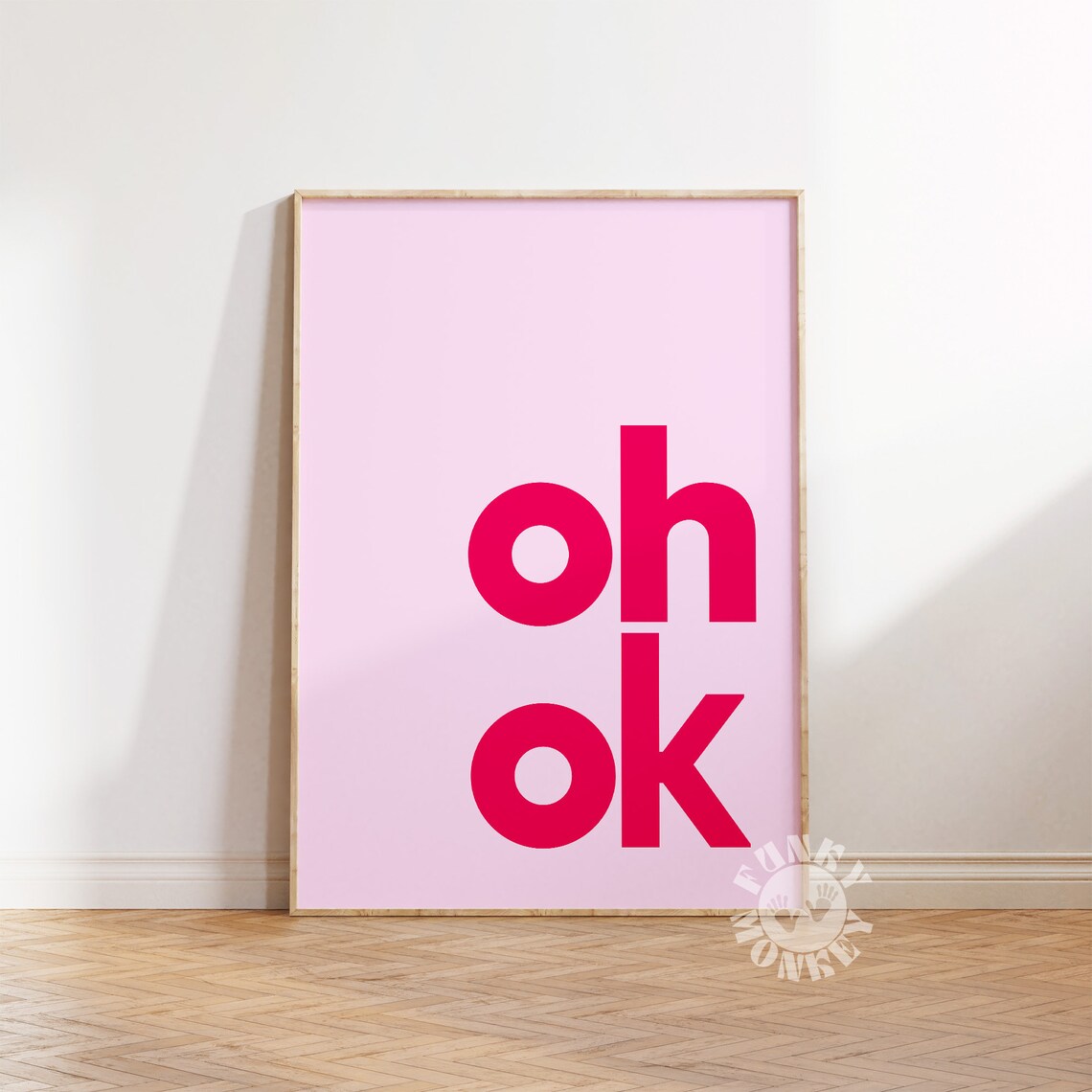 Oh Ok Poster, Trendy Modern Typography Print - Image 3