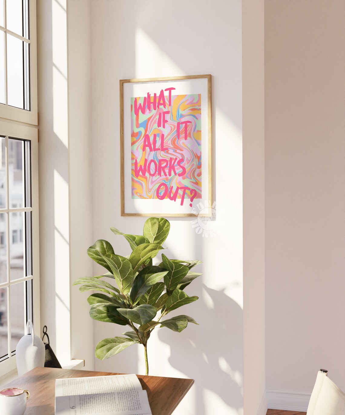 What If It All Works Out Preppy Wall Art Print