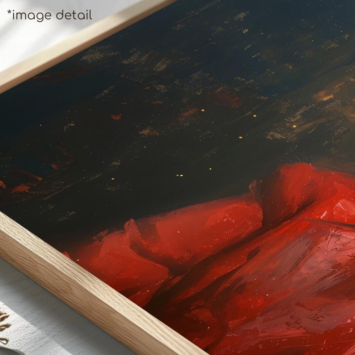Bold Cool Santa Sunglasses Cigar Dark Oil Painting Modern Poster - Image 4