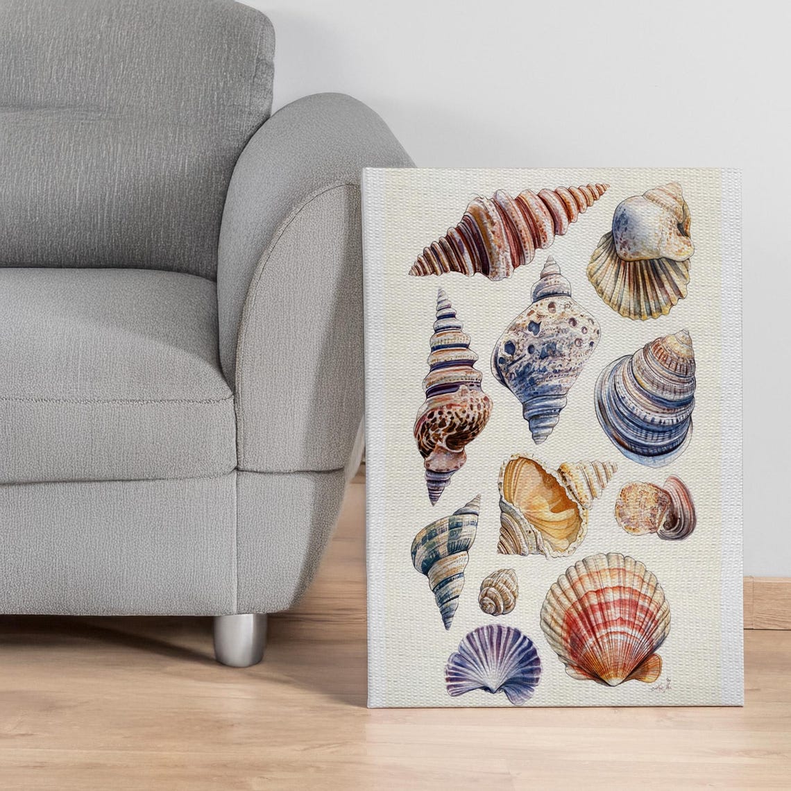 Seashell Collection Coastal Beach Decor Vintage Shell Poster