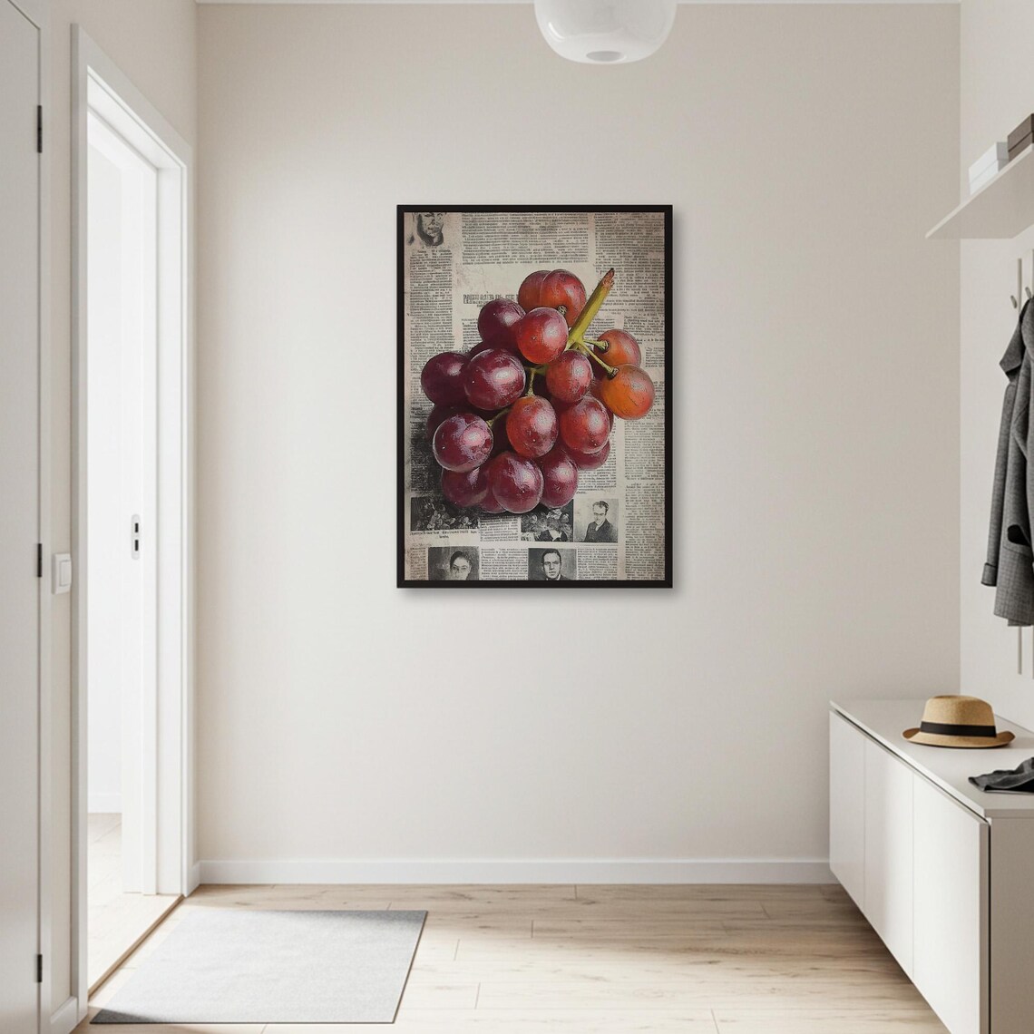 Grapes Newspaper - Contemporary Travel Poster - Image 2