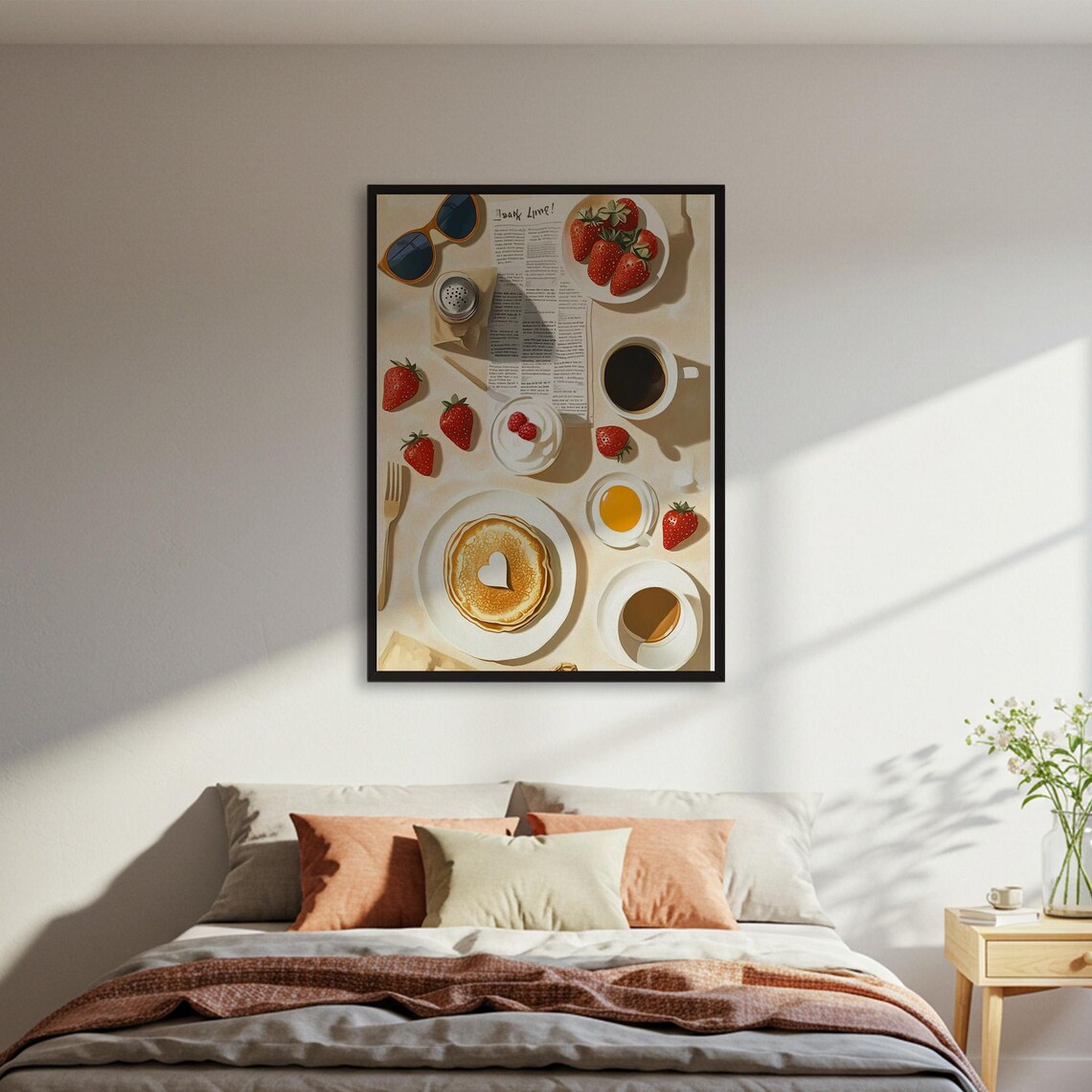 Breakfast Scene, Modern Illustration Poster