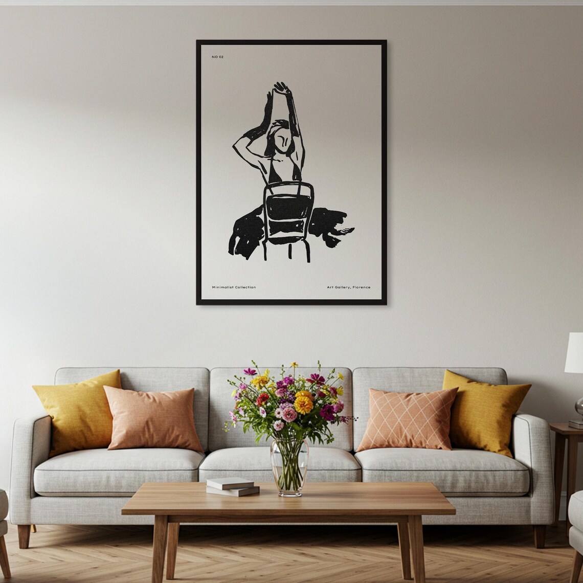 Minimalist Figure Drawing Poster, Abstract Woman Line Art - Image 4