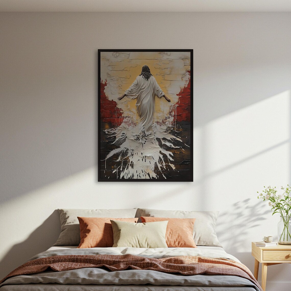 Abstract Jesus Painting, Modern Christian Faith