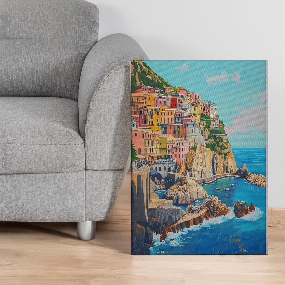 Cinque Terre Italy Coastal Town Colorful Cliffside Village Wall Art