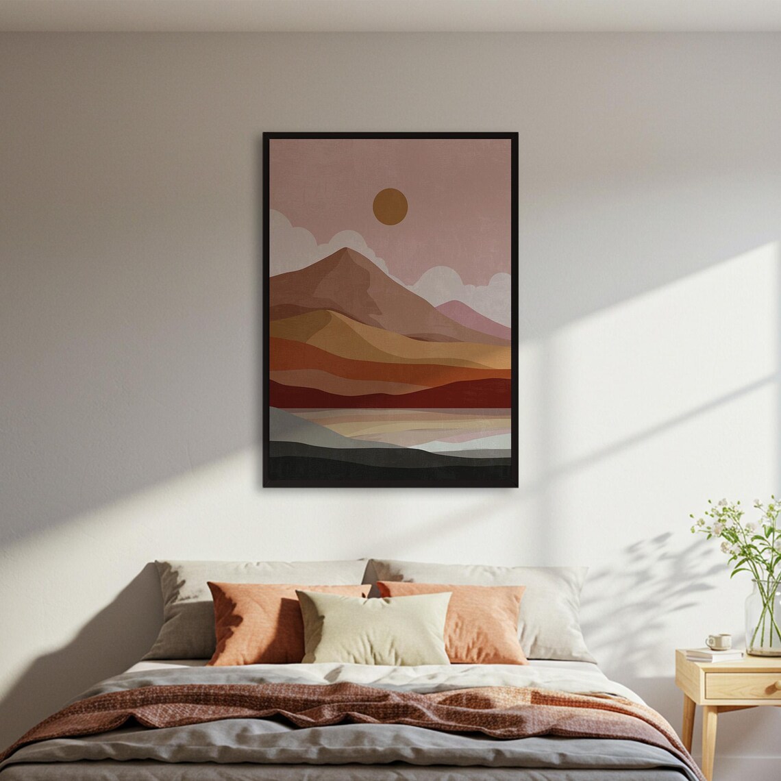 Abstract Mountain Landscape, Modern Nature Wall Art