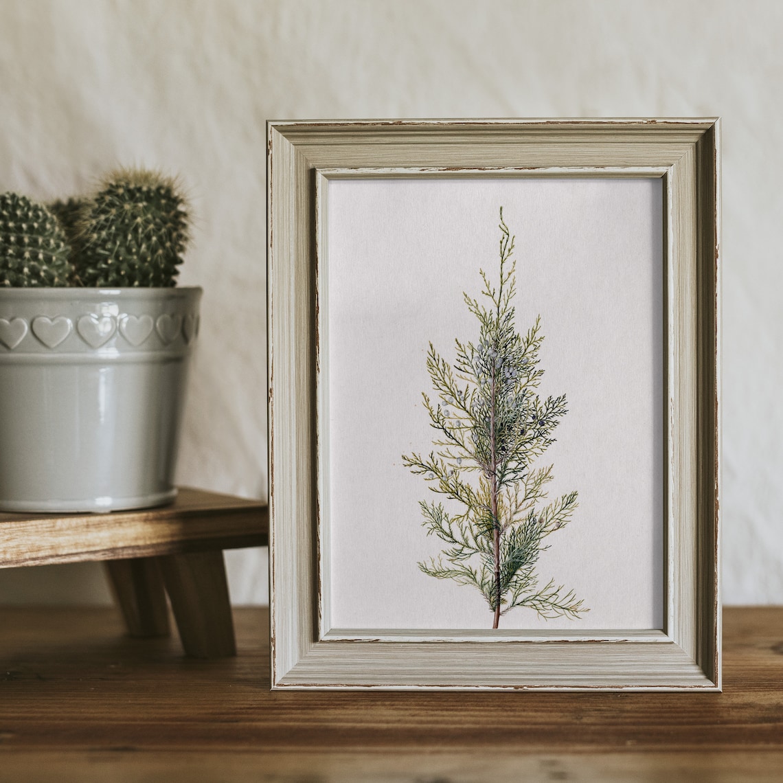 Winter Branch Vintage Christmas Poster Print - Image 2