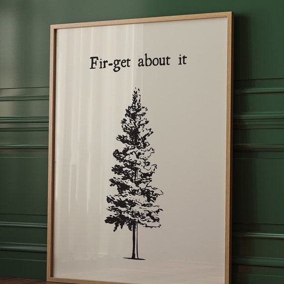 Funny Christmas Tree Print Vintage Christmas Poster Fir Tree Print Farmhouse Christmas Decor Trendy Holiday Art 1 Print