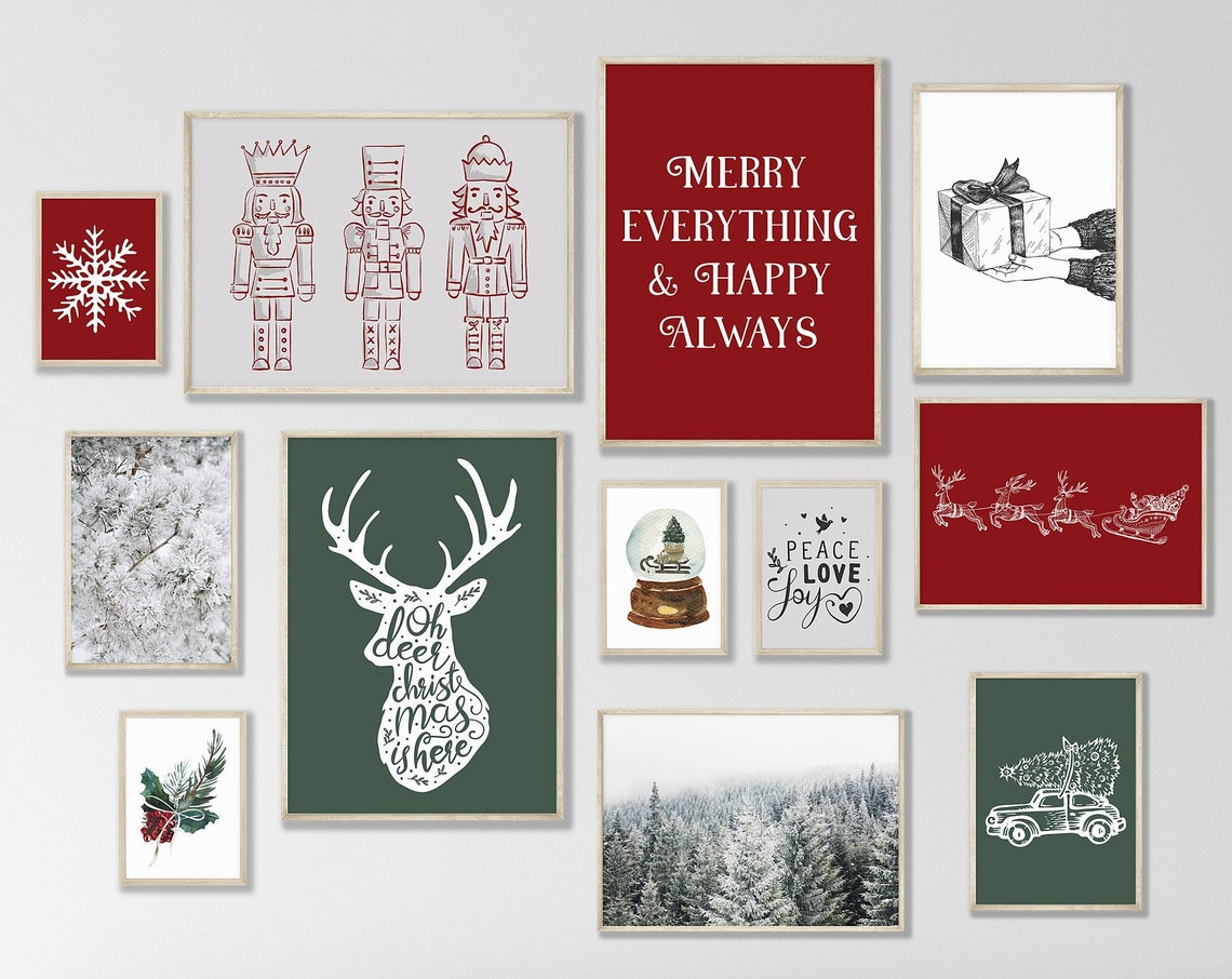 White Snowflake Red Background Christmas Holiday Winter Poster - Image 4