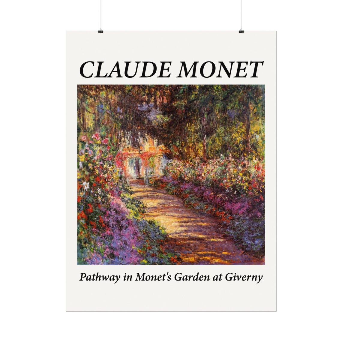 Claude Monet Pathway in the Garden at Giverny France Museum Poster - Image 2