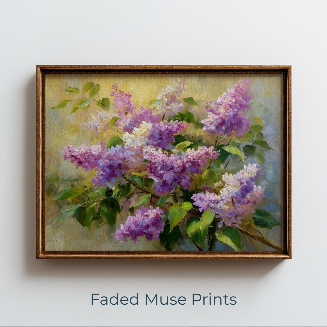 Vintage Lilac Flowers Painting Spring Botanical Printable Wall Art Digital Download 2816