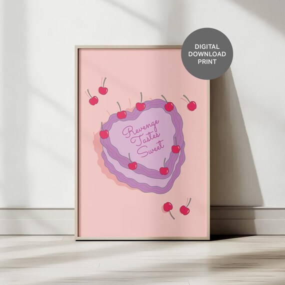Wall Art Cute Funny Girly Cake Colorful Poster For Apartment Decor Dorm Room Prints Trending Home