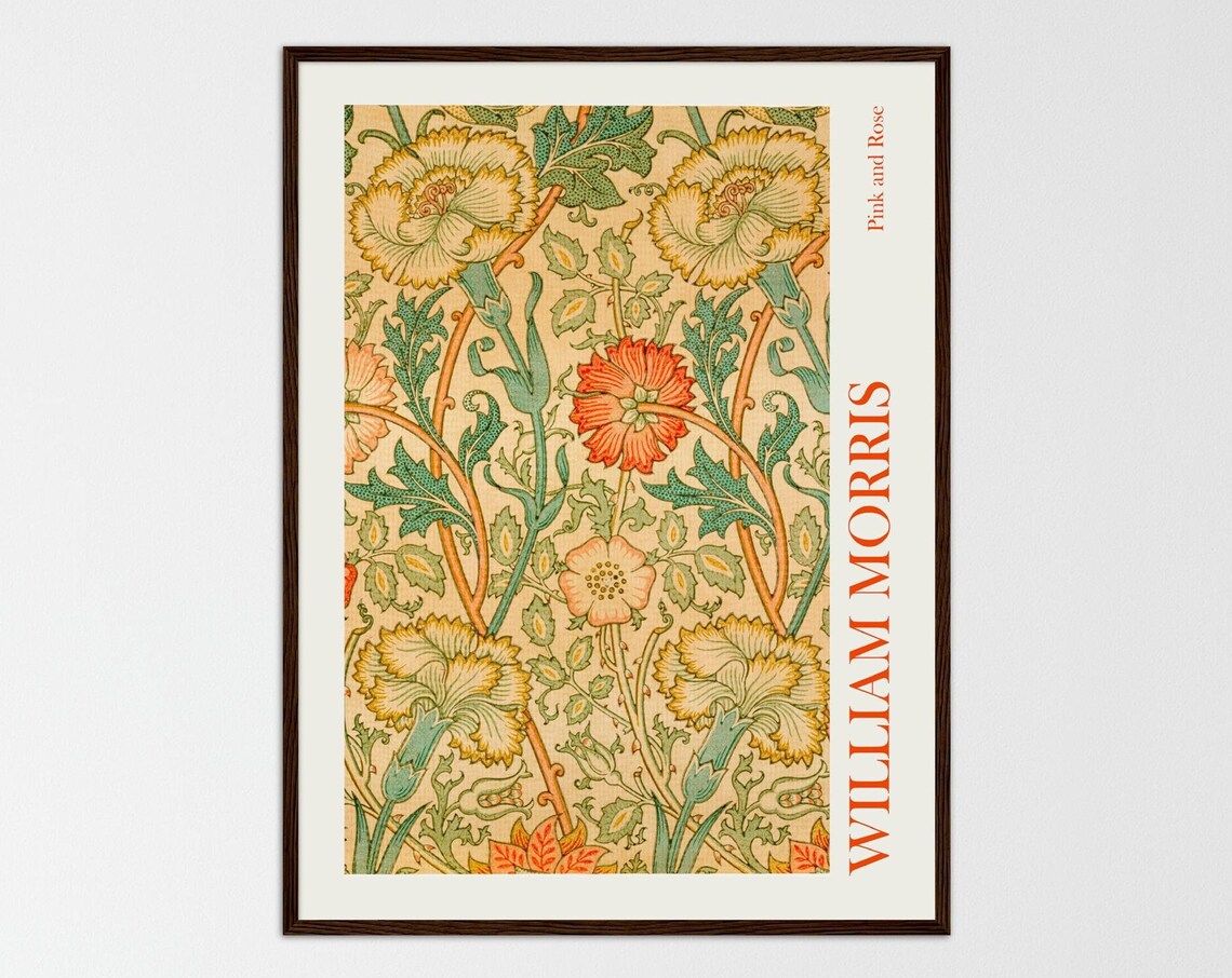 William Morris Exhibition Poster, Botanical Art