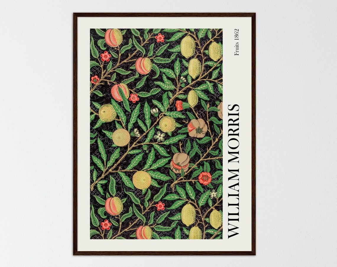 William Morris Exhibition Poster, Botanical Boho Decor